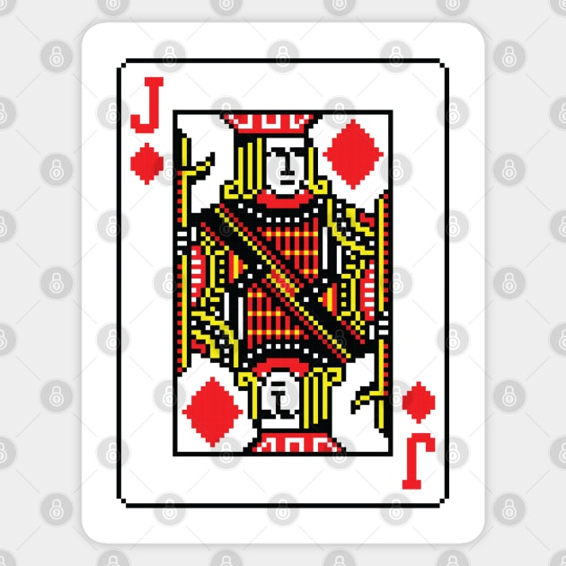 Jack of Diamonds Pixel Art Sticker by inotyler